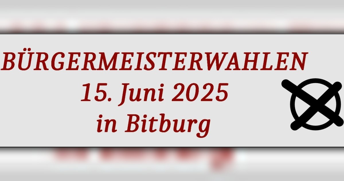 BürgermeisterWahl in Bitburg Kandidaten und Kandidatin stehen fest