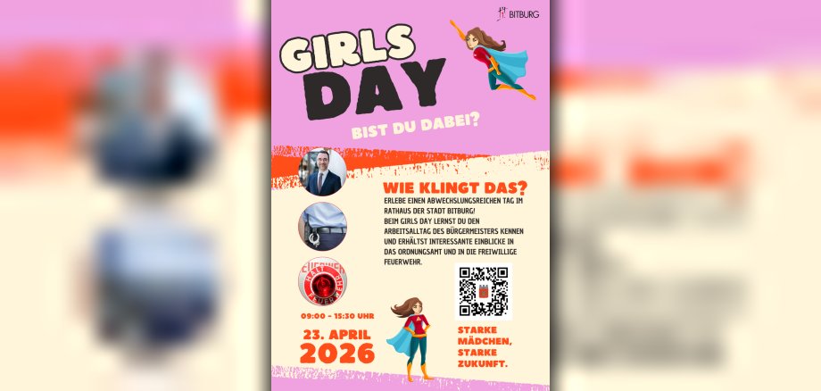 Girls Day Veranstaltung Beruf Mädchen Ausbildung Schule Flyer Illustration Rosa - 2