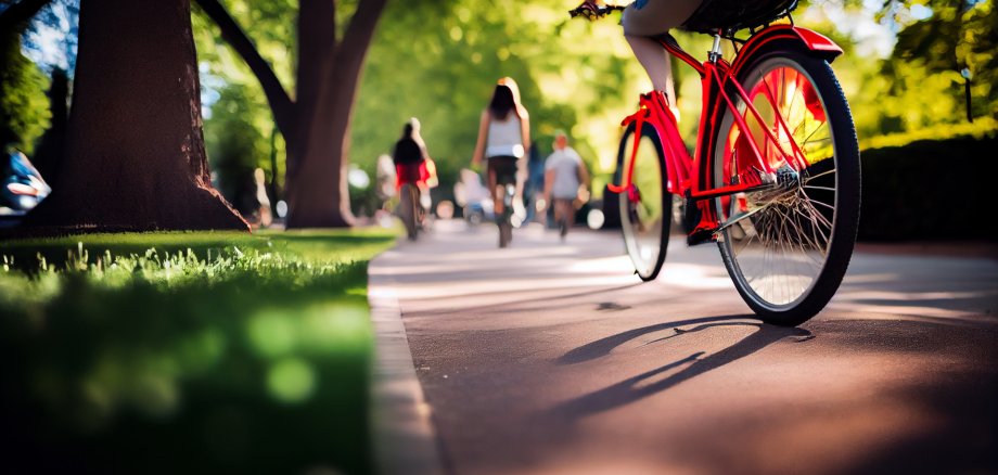 Rasante Fortbewegung: Fahrradfahrer in Aktion - Generative Ai Rasante Fortbewegung: Fahrradfahrer in Aktion - Generative Ai