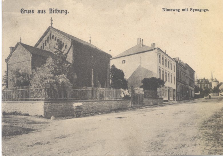 Ansichtskarte der Bitburger Synagoge um 1910