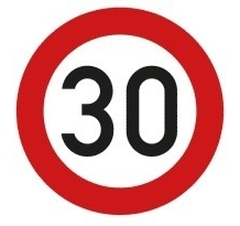 Straßenschild  Tempo 30